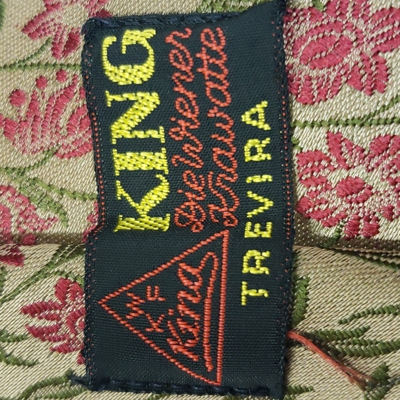 Vintage Mid-century King Diewiener Krawatte Trevira 4" XWide Necktie - Picture 4 of 11